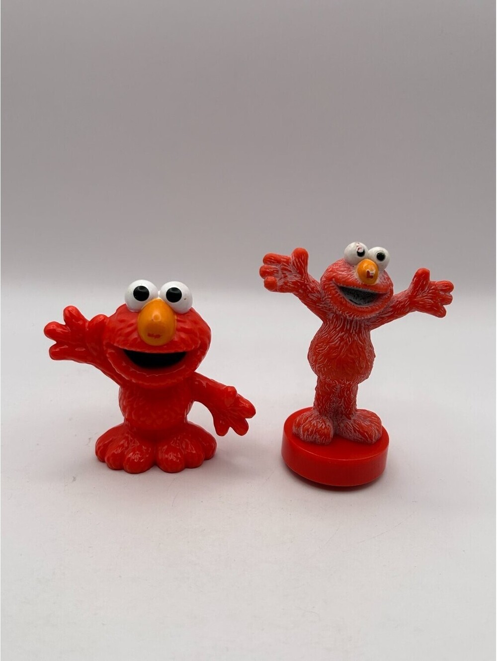 Elmo Sesame Street Figures Lot 2006 Stamper & 2013 Hasbro Mini